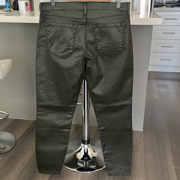 Banana Republic Dark Green Faux Leather Skinny Pants Size 29 - Picture 11 of 15